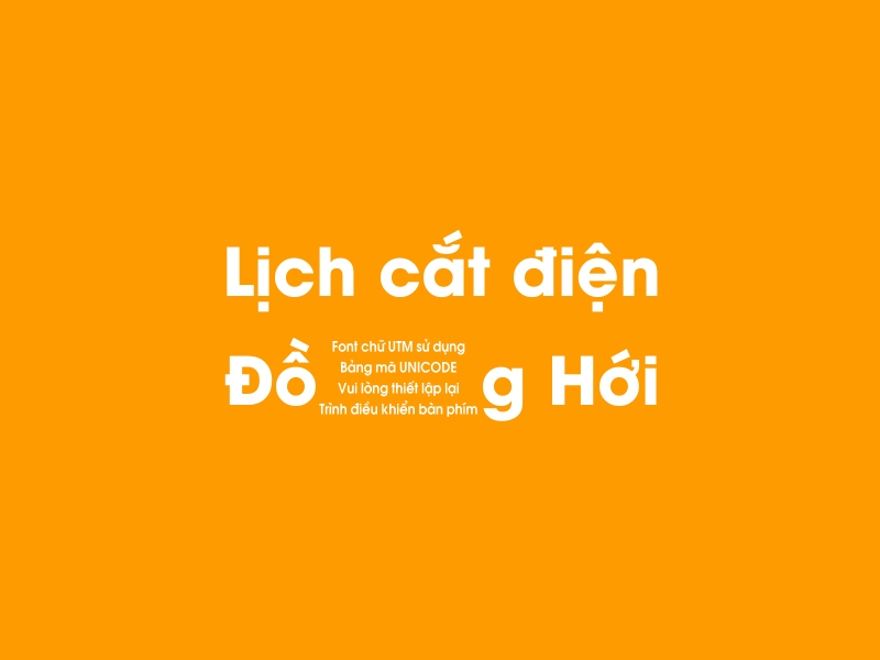 Lịch cúp điện Đồпg Hới hôm nay 14/05/2025