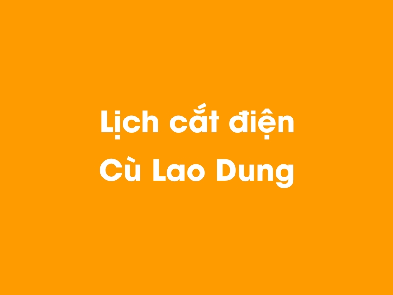 Lịch cúp điện Cù Lao Dung hôm nay 14/05/2025